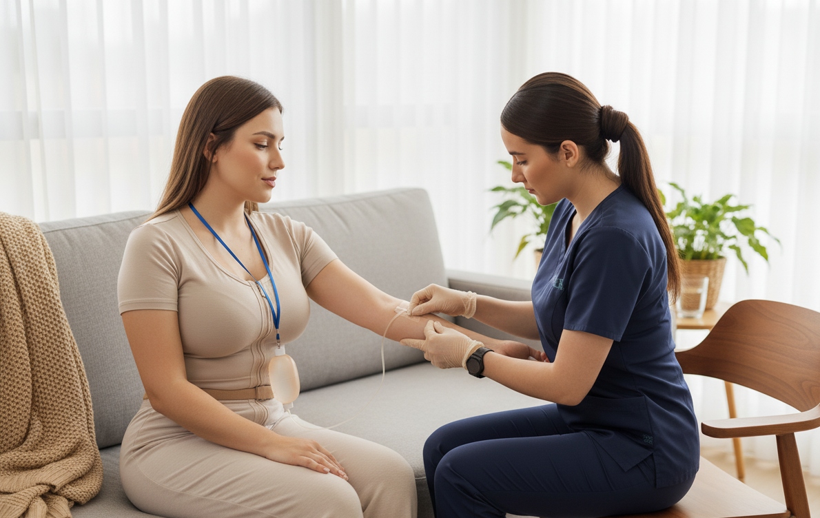 Bomba elastomérica preparada para analgesia domiciliaria